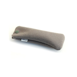 Etui en feutre avec pression gris clair